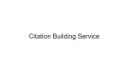 Citation Building Service