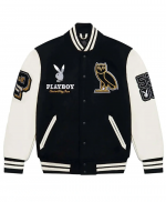 OVO Black And White Letterman Varsity Jacket